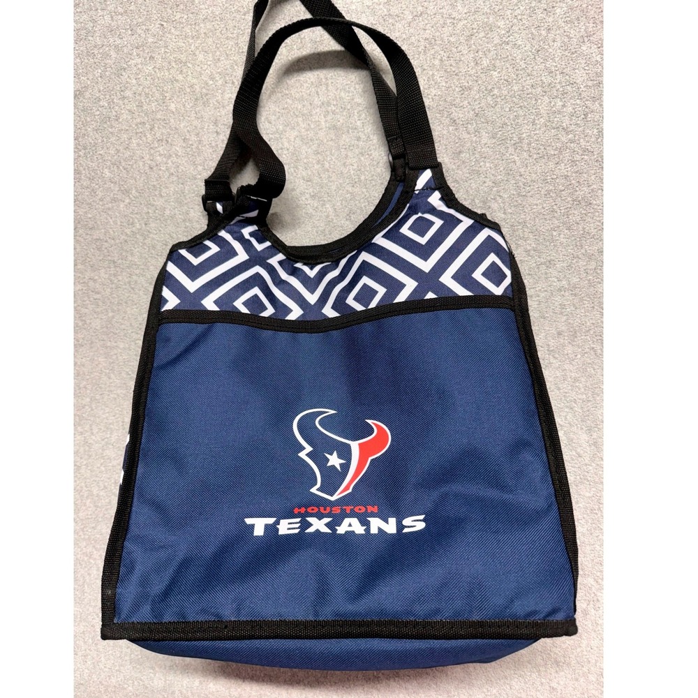 Houston Texans NFL Logo Brands Navy Geometric Tote Shoulder Bag Football Season